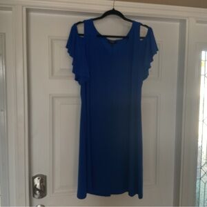 MSK Vibrant Blue Dress with Ruffle Detail